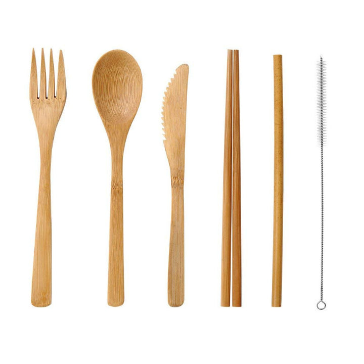 Reusable Bamboo Utensils Travel Cutlery Set