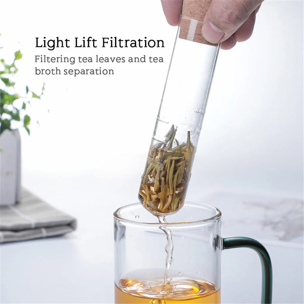 Heat Resistant Tea Strainer With Cork Lid