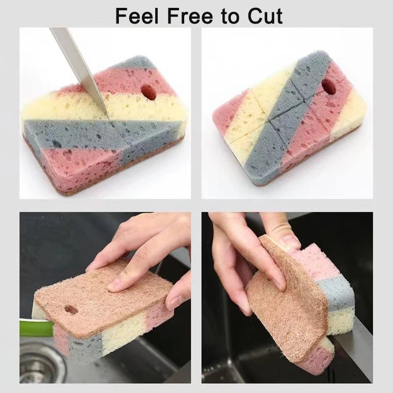 Wood Pulp And Cotton Dishwashing Sponges