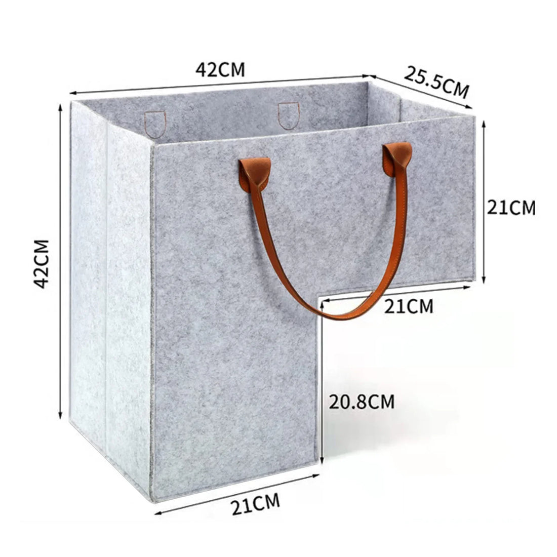 Storage Basket with Wooden Handles
