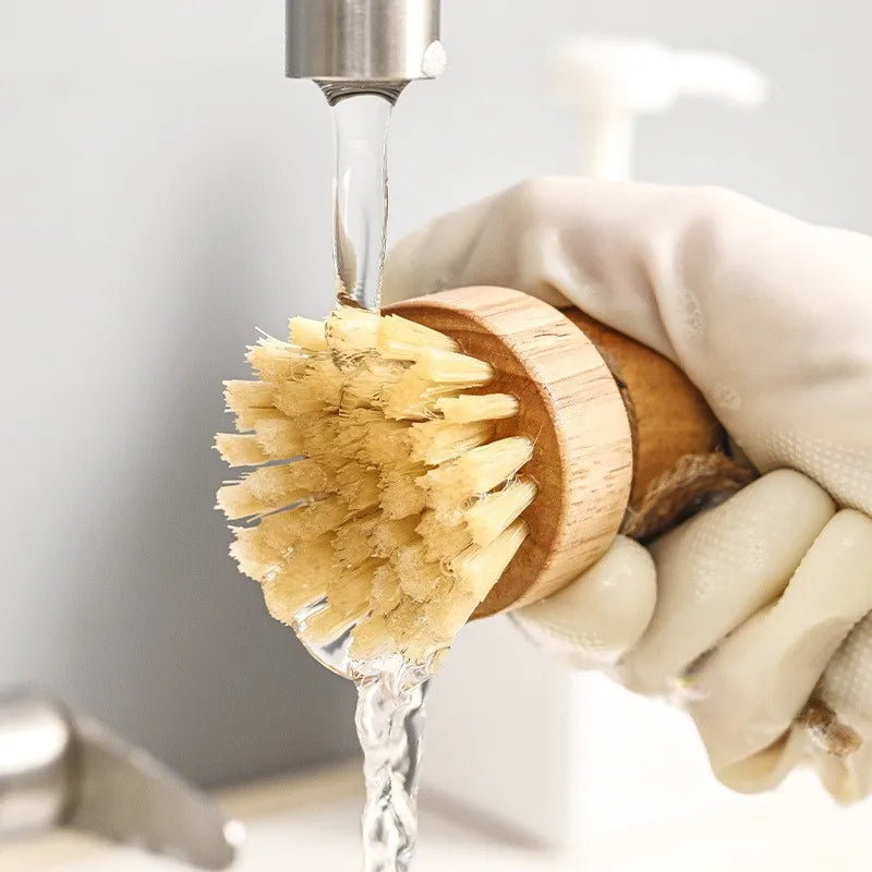 Wooden Handle Kitchen Dish Brush
