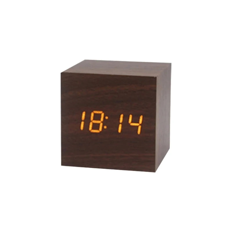Wooden Led Alarm Clock