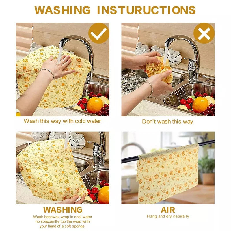 Eco-Friendly Reusable Beeswax Food Wraps