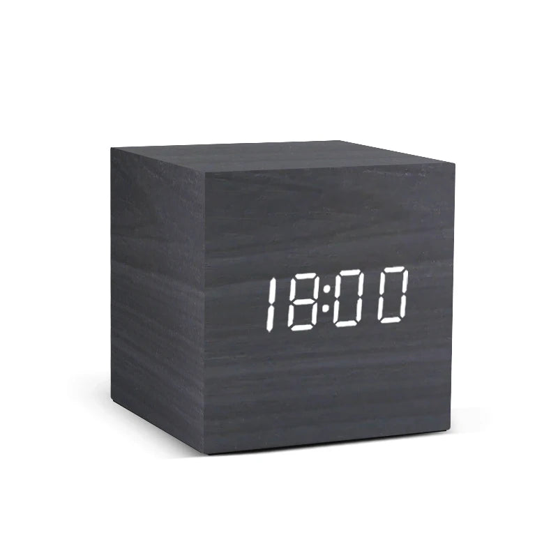 Wooden Led Alarm Clock
