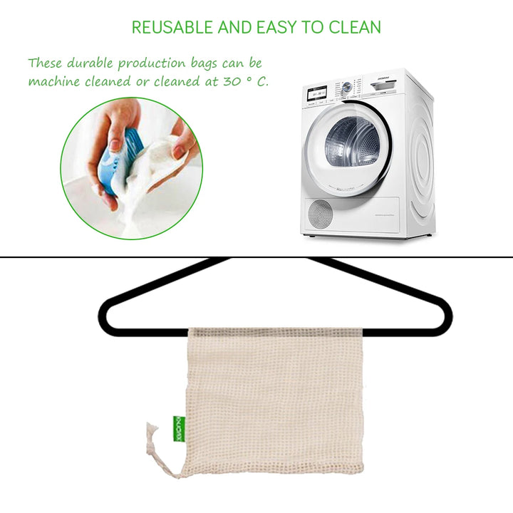 Reusable Cotton Mesh Produce Bags