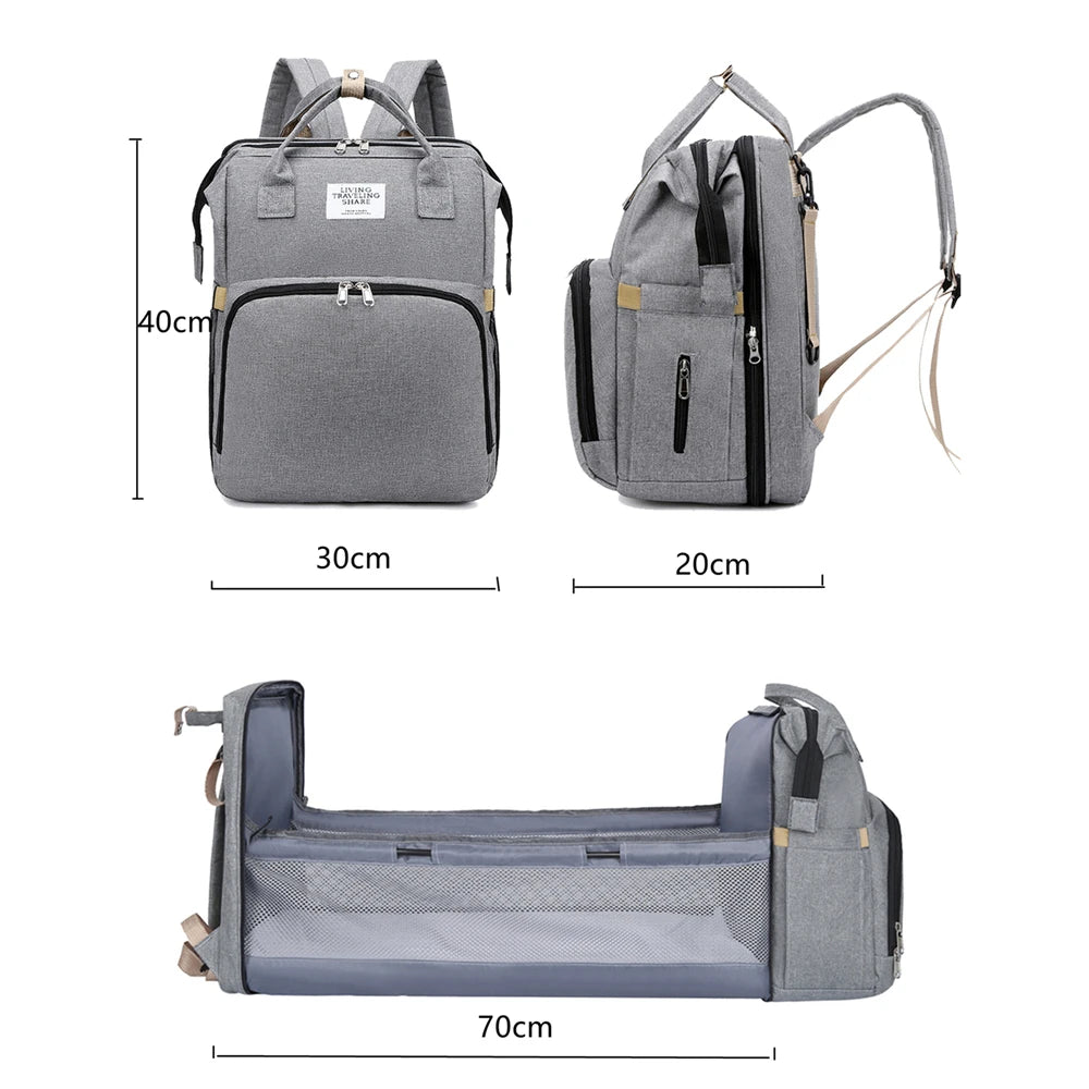 Baby Diaper Backpack With Changing Station