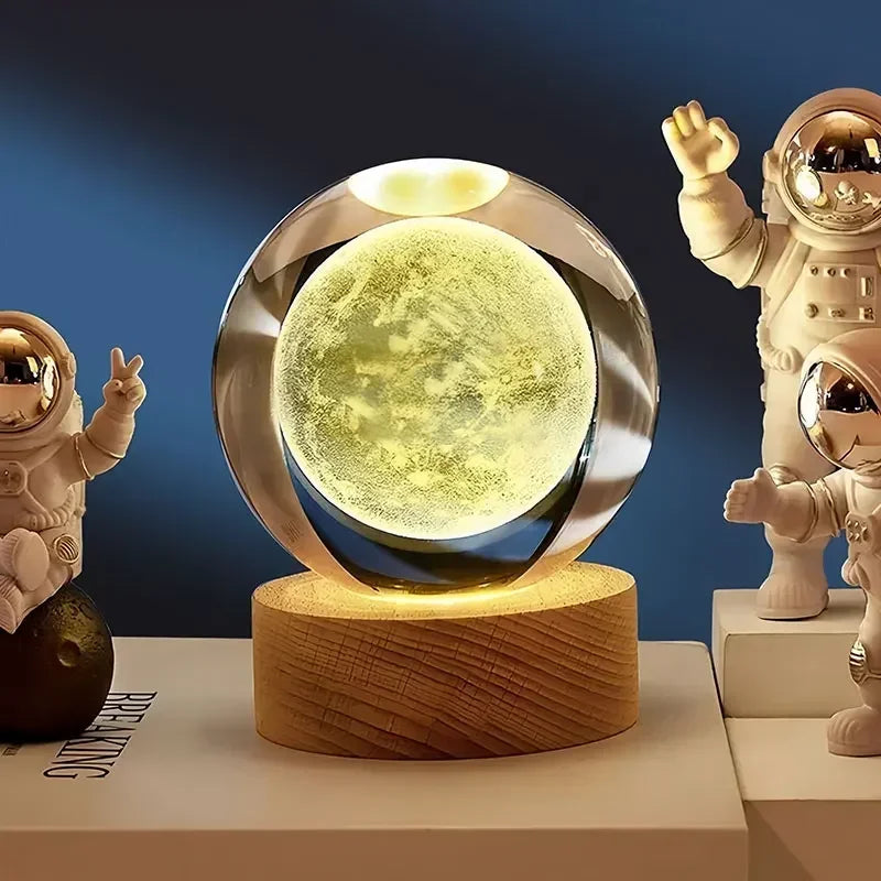 3D Crystal Planet Glass Ball