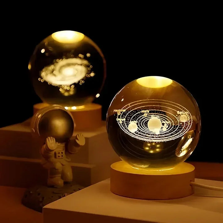 3D Crystal Planet Glass Ball