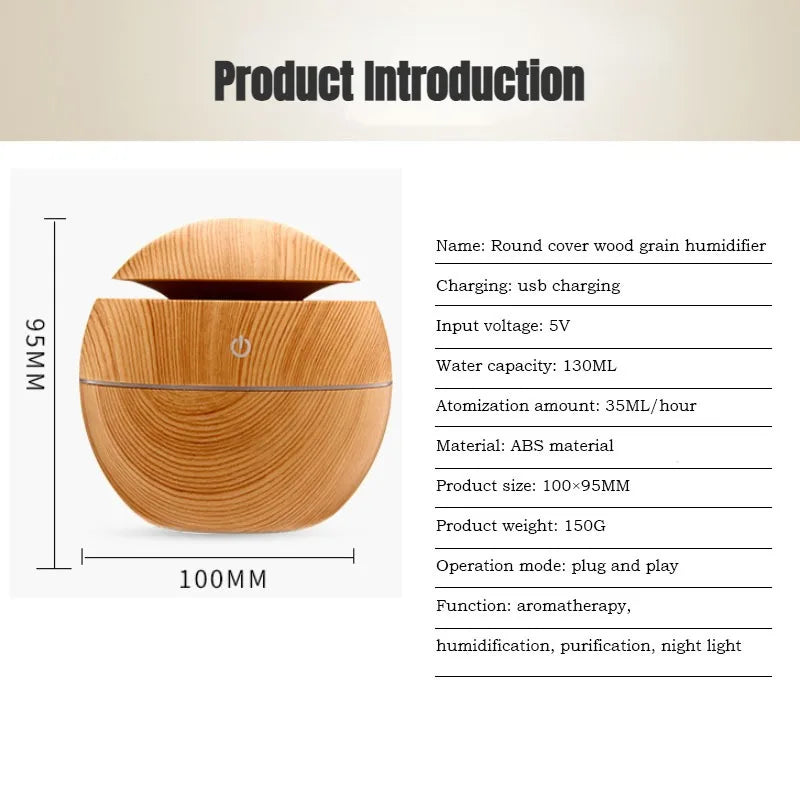 Wood Grain USB Aroma Diffuser
