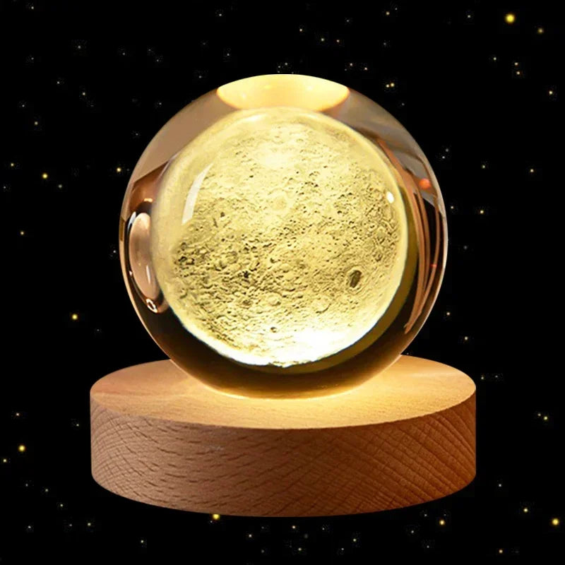 3D Crystal Planet Glass Ball