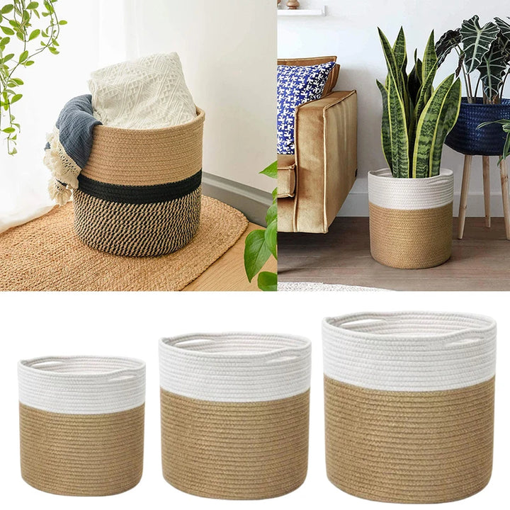 Handmade Cotton Rope Storage Basket
