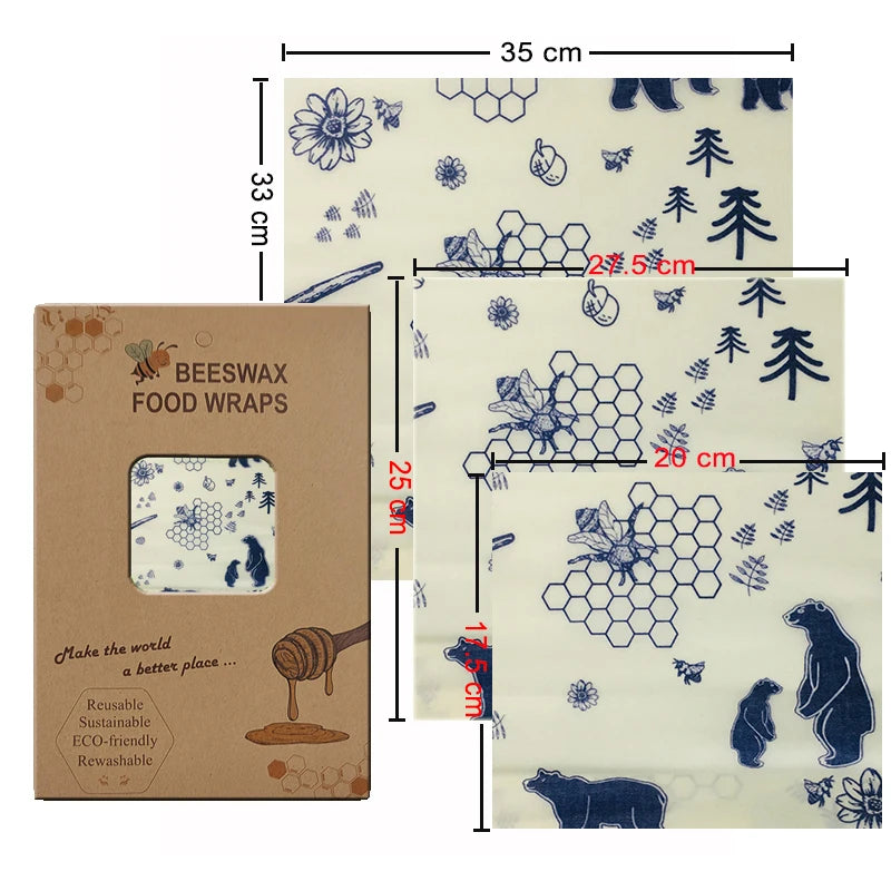 Eco-Friendly Reusable Beeswax Food Wraps