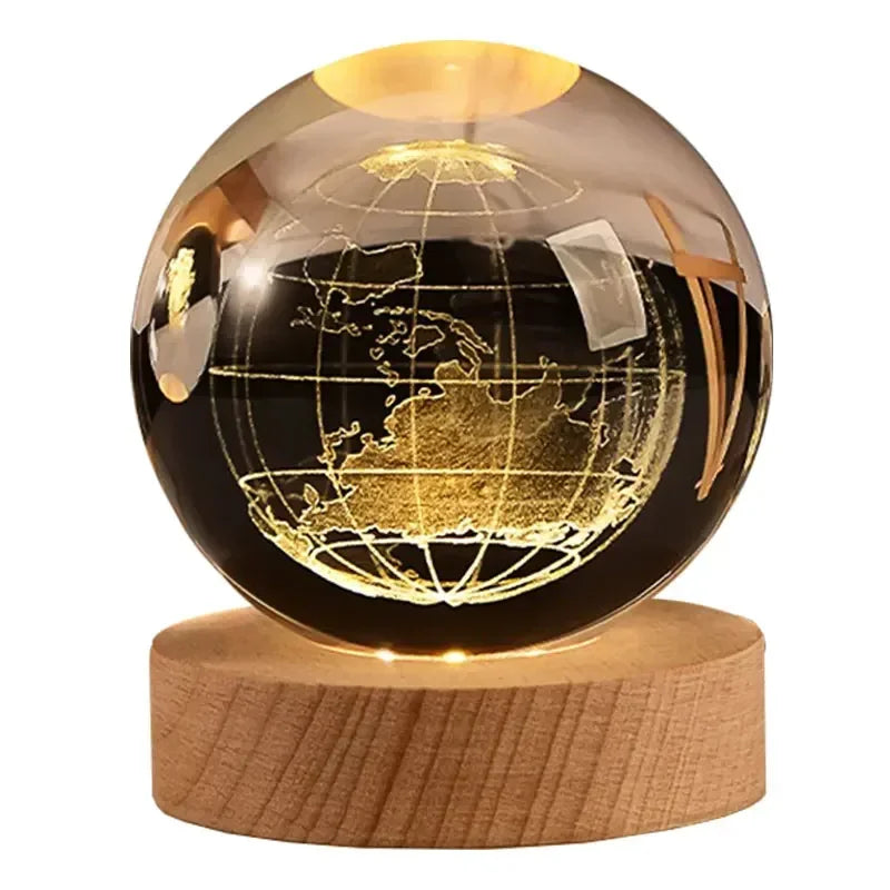 3D Crystal Planet Glass Ball