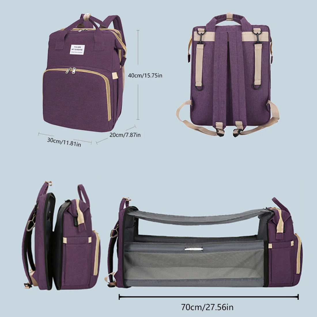 Baby Diaper Backpack With Changing Station