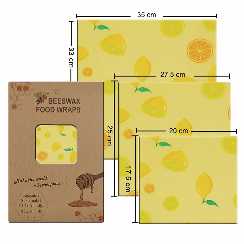Eco-Friendly Reusable Beeswax Food Wraps