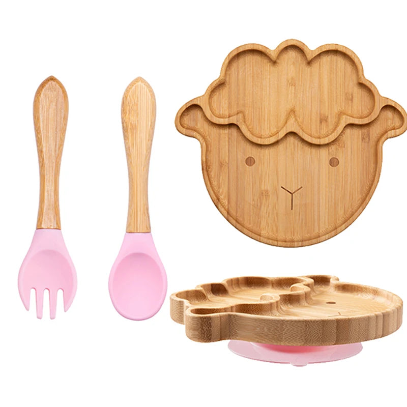Baby Bamboo Suction Plate 3-Piece Set