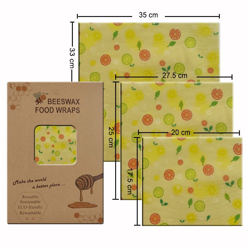 Eco-Friendly Reusable Beeswax Food Wraps