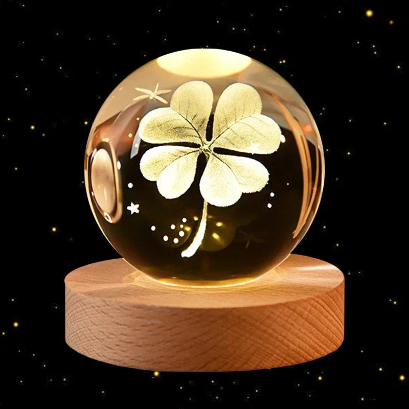 3D Crystal Planet Glass Ball