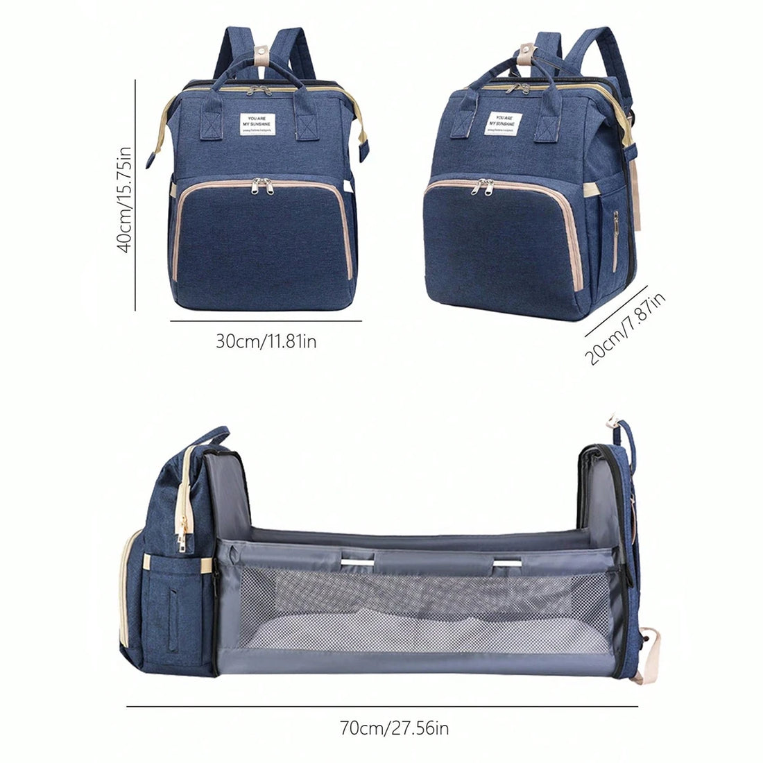 Baby Diaper Backpack With Changing Station
