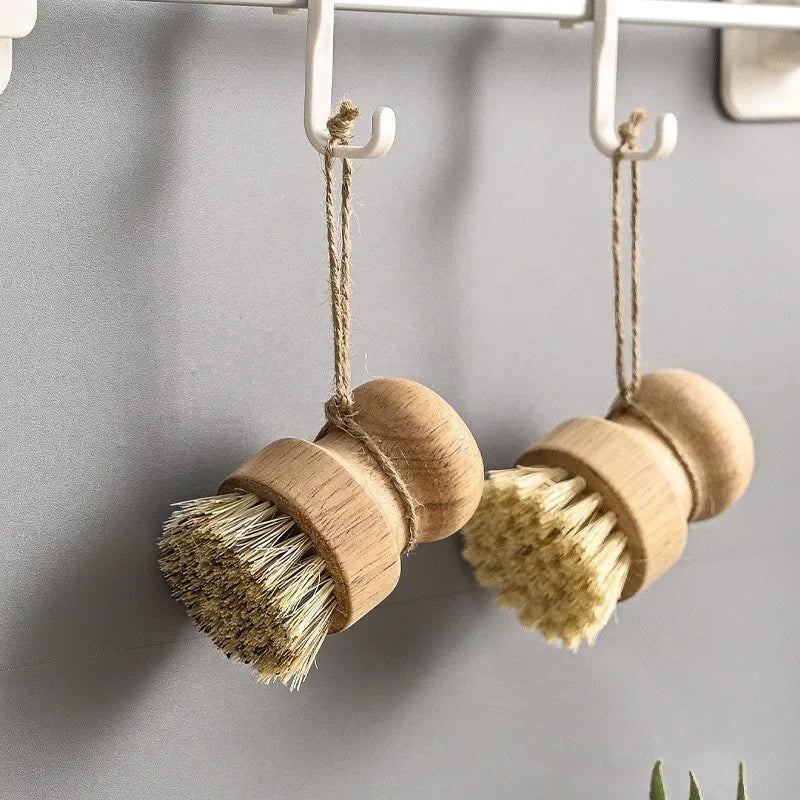 Wooden Handle Kitchen Dish Brush