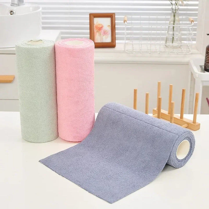 Reusable Microfiber Cleaning Cloth Roll