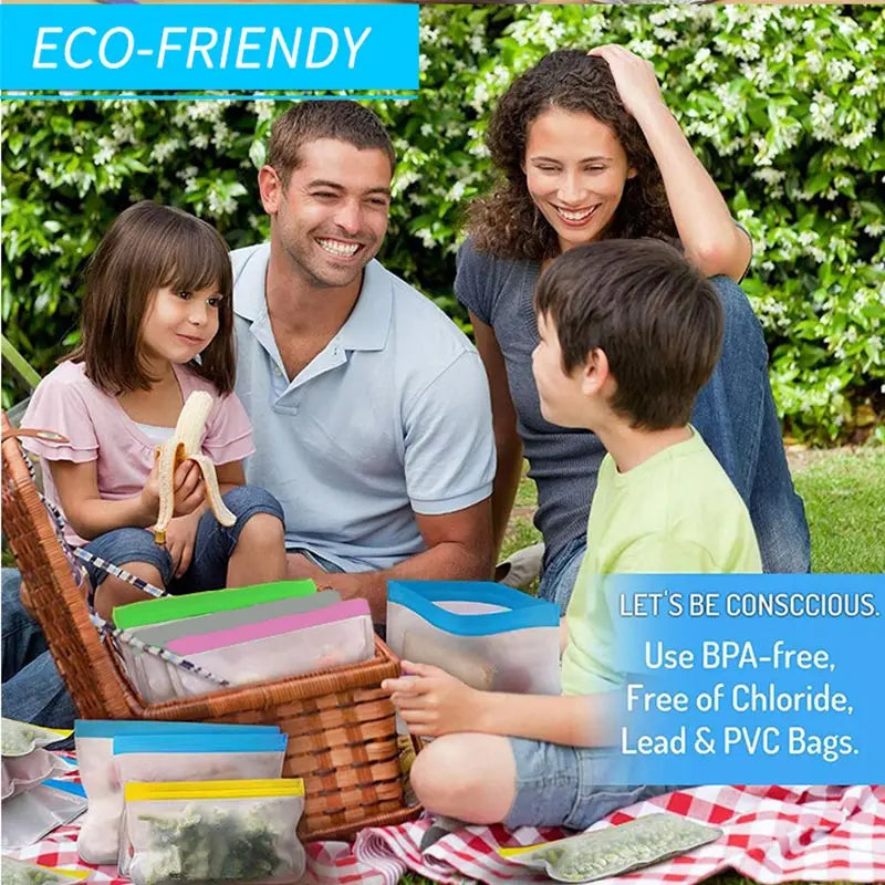 Reusable Silicone Food Storage Bags