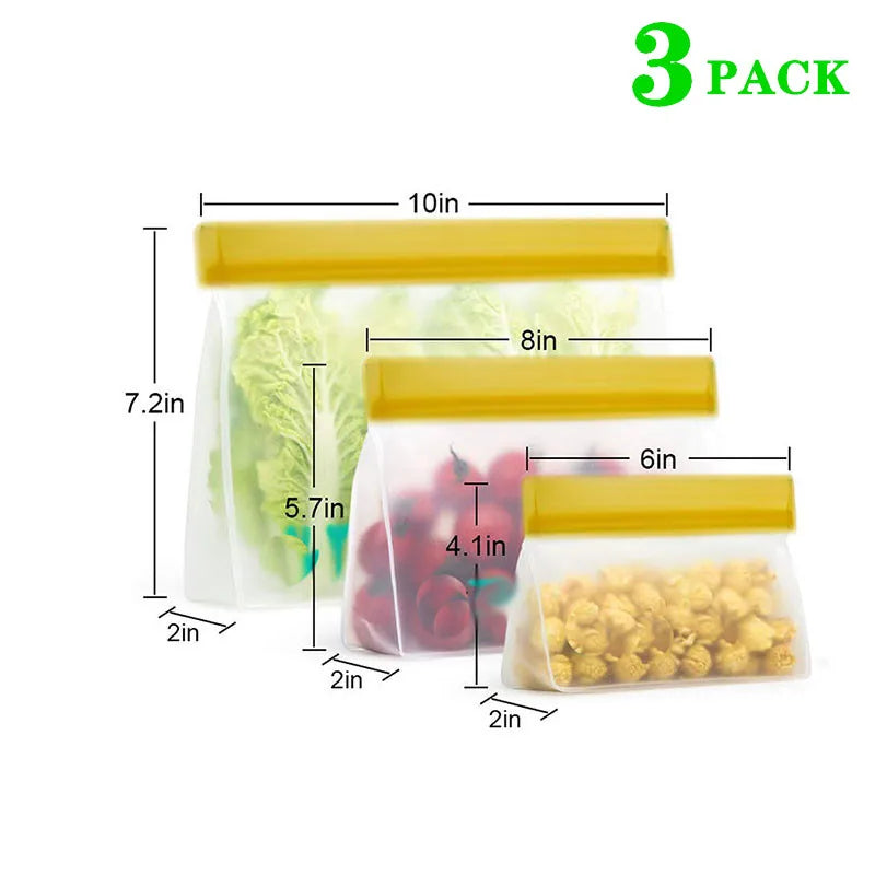 Reusable Silicone Food Storage Bags