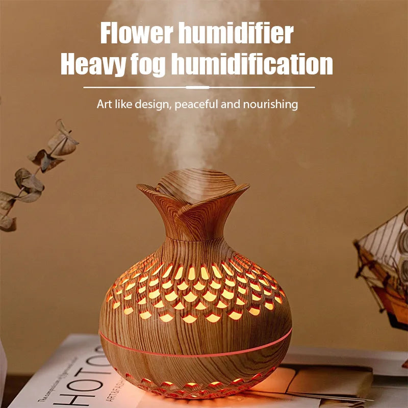 Wood Grain Essential Oil Diffuser & Humidifier