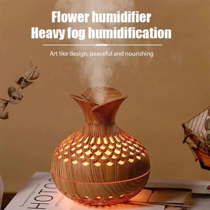 Wood Grain Essential Oil Diffuser & Humidifier