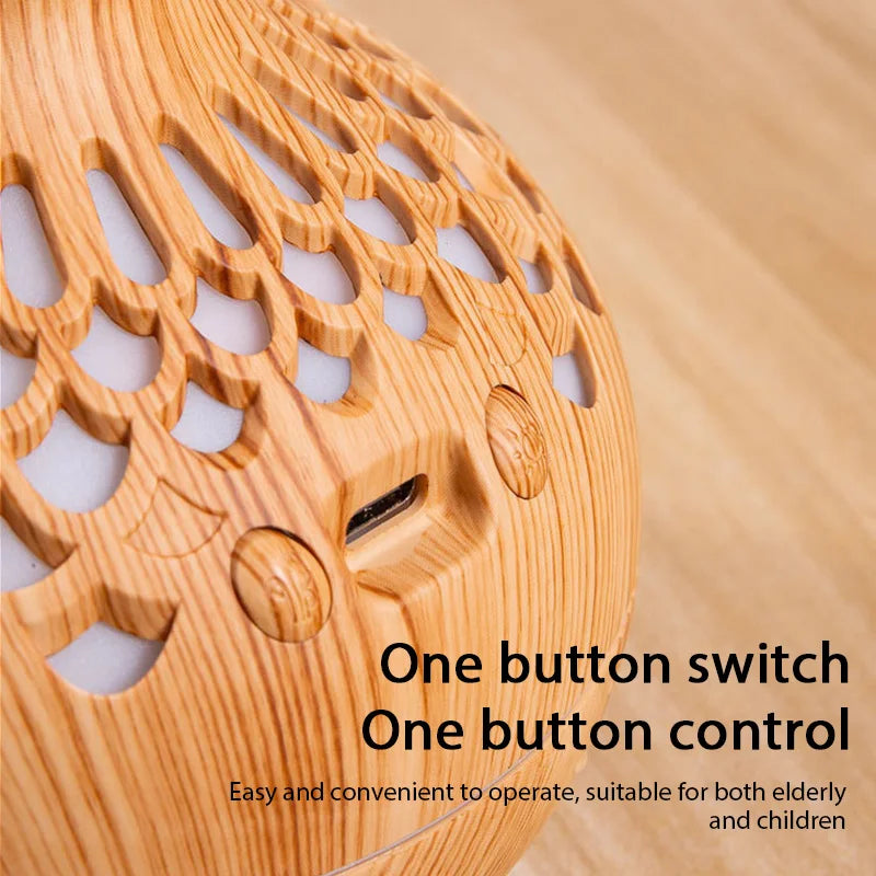 Wood Grain Essential Oil Diffuser & Humidifier