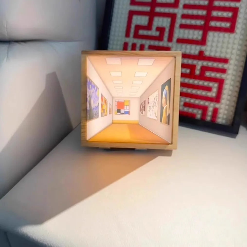 3D Vision Wooden Wall Lamp Light