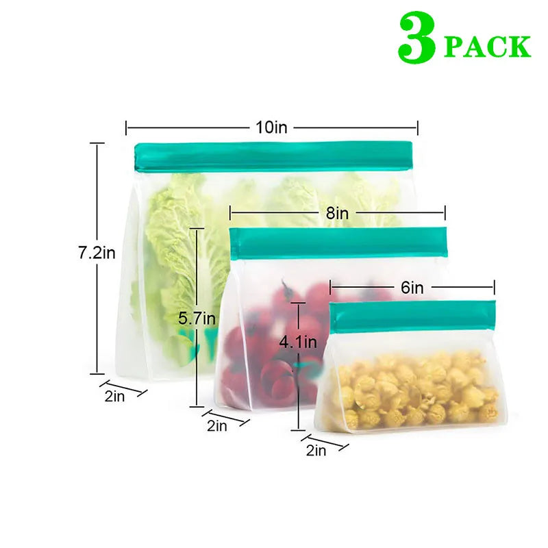 Reusable Silicone Food Storage Bags