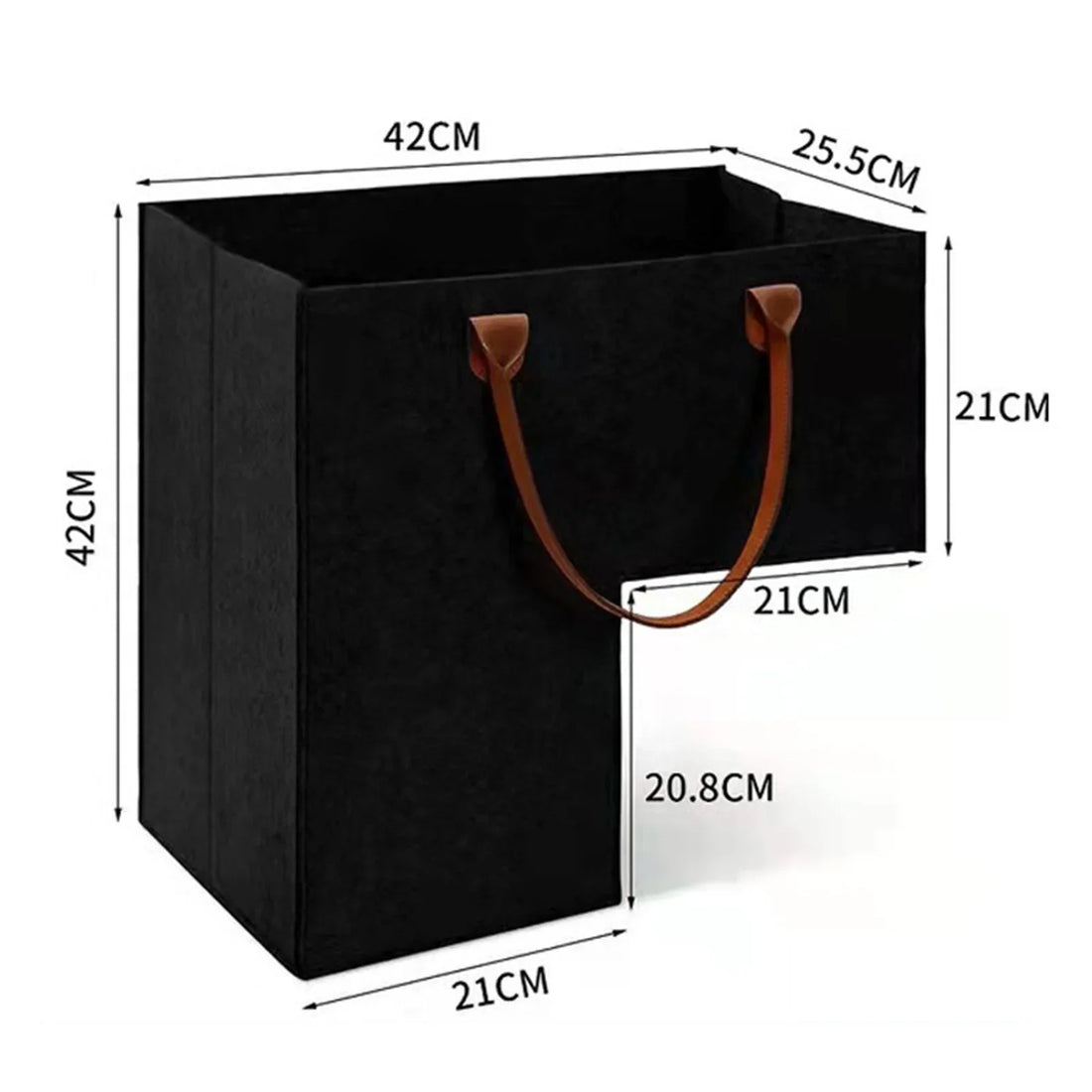 Storage Basket with Wooden Handles