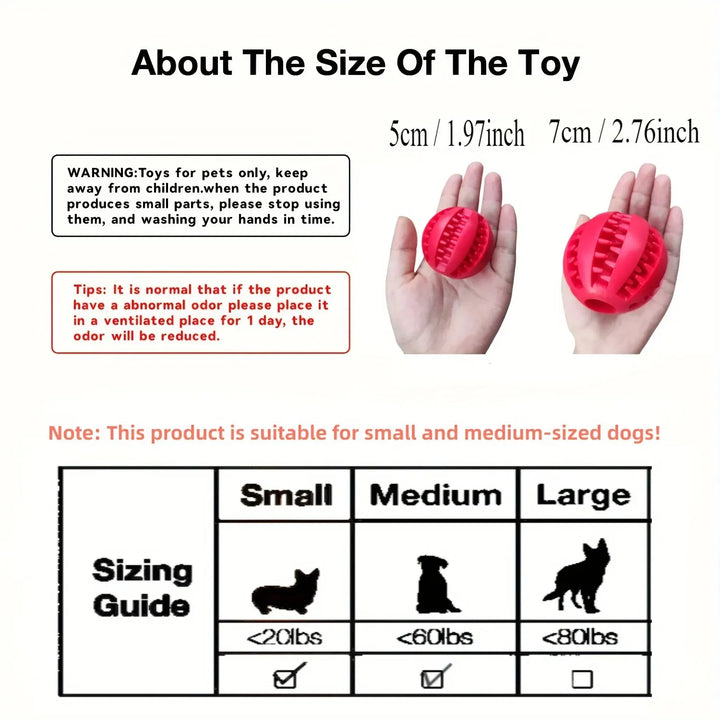 Durable Dog Chew Toy Ball Treat Dispenser