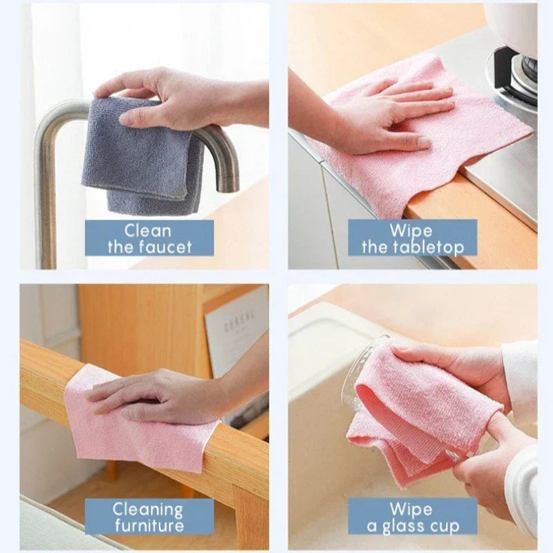 Reusable Microfiber Cleaning Cloth Roll