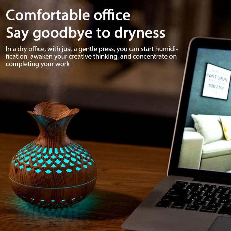 Wood Grain Essential Oil Diffuser & Humidifier