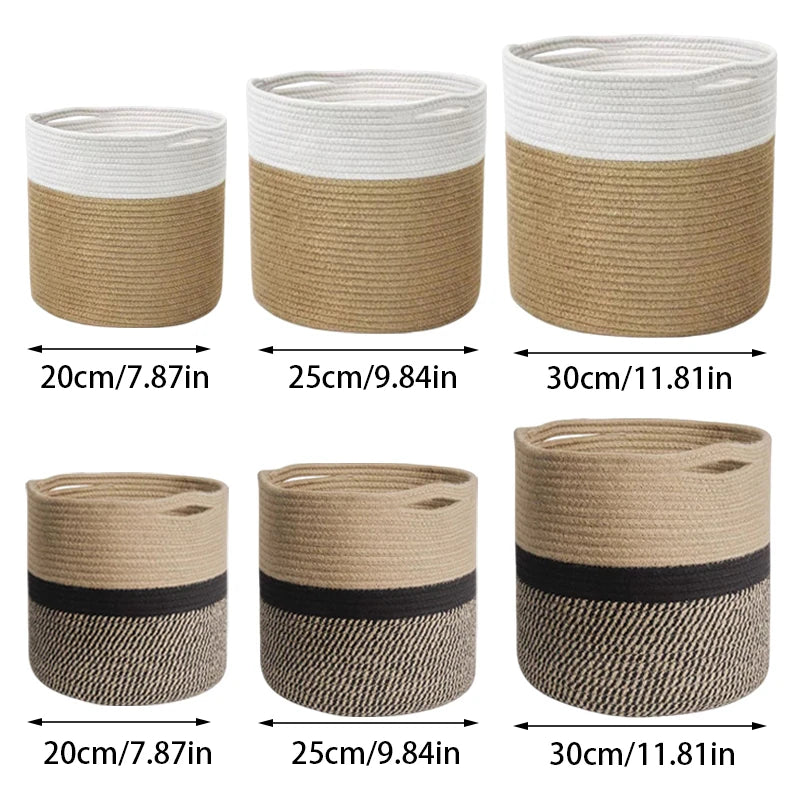 Handmade Cotton Rope Storage Basket