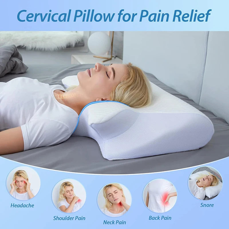 Ergonomic Memory Foam Neck Pillow