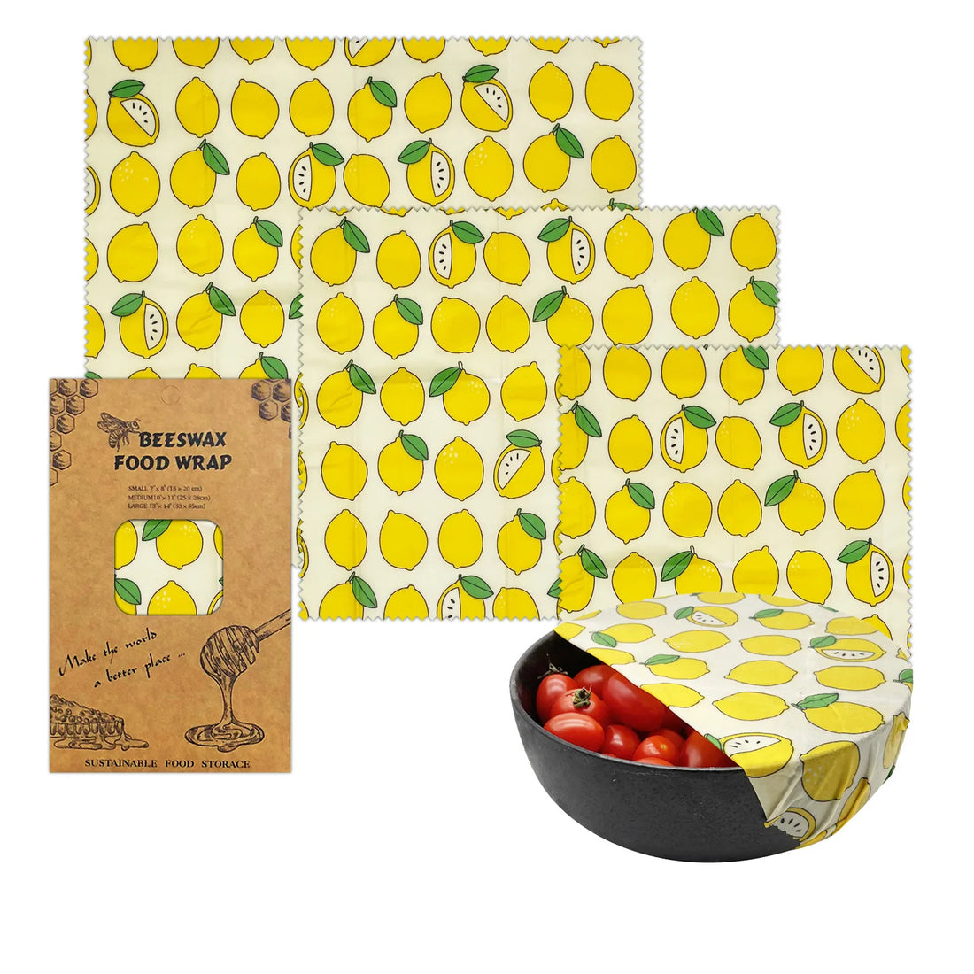 Eco-Friendly Reusable Beeswax Food Wraps